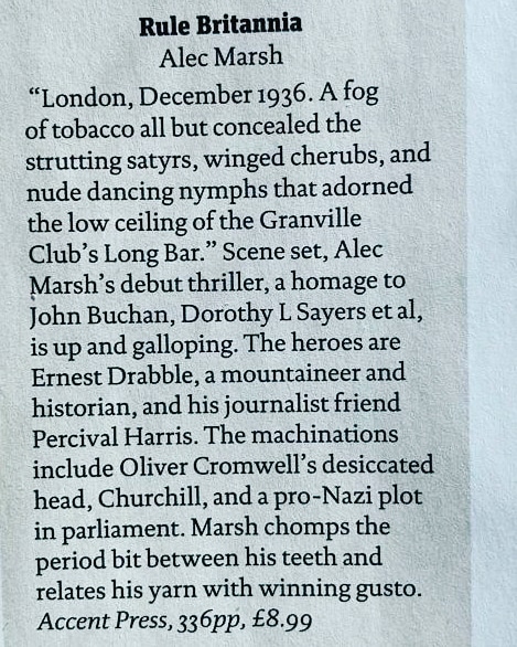 It's never the wrong moment to share this wonderful review of RULE BRITANNIA from @NewStatesman. 

If you've not had the pleasure of #DrabbleandHarris's first outing do take a look... and of you're already fan, please RT! #HistoricalFiction #CrimeFiction #thrillers