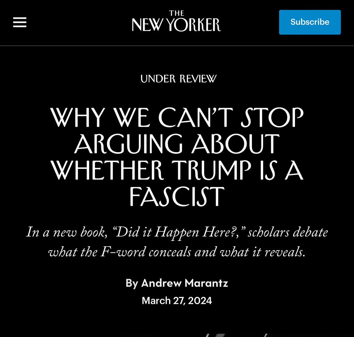 Wow—a very detailed and expansive review of the book I edited in The New Yorker: newyorker.com/books/under-re…