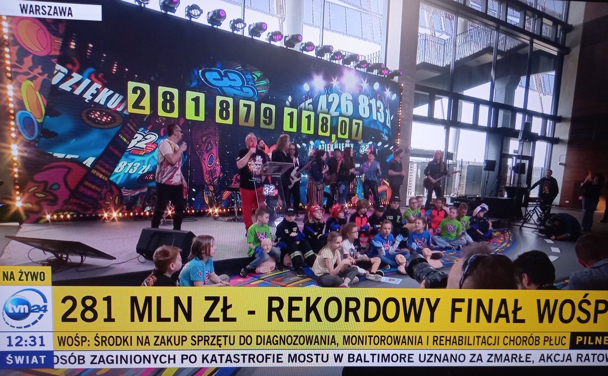 Rekordowy Finał @fundacjawosp.
Zebrano 281 mln zł.
#WOŚP 
#WOŚP2024