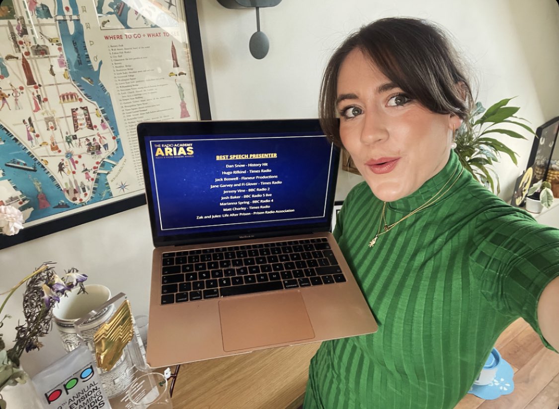 Delighted to be shortlisted for Best Speech Presenter at the ARIAS! For BBC Radio 4 pods Marianna in Conspiracyland & Why Do You Hate Me - and Americast. On BBC Sounds. I love doing them! Thanks for trusting me to investigate impact of disinformation, hate & algorithms online.