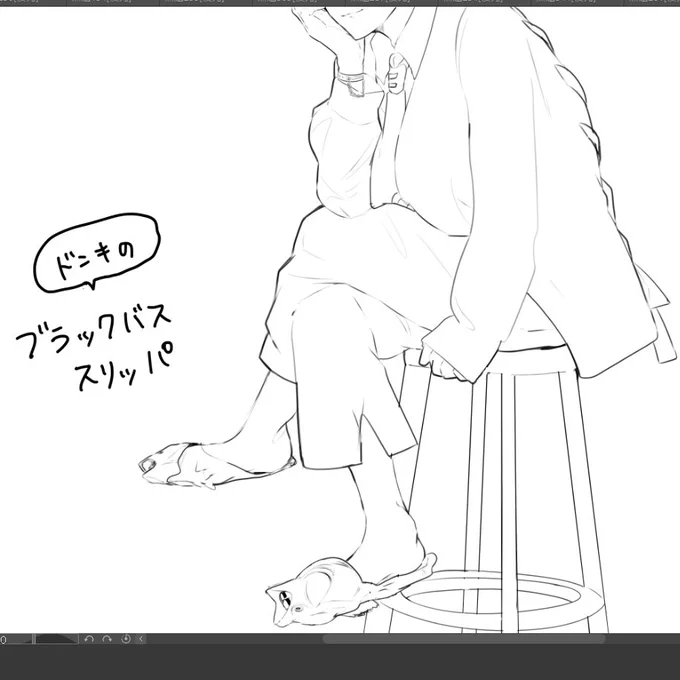 絶対履かせたかったやつ
アシスタは不満そう 