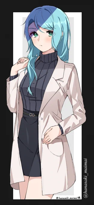 花咲苺さんの線画をお借り致しました!ありがとうございます!!線画の美人成分が強くて尊敬しかないです(ノ)`ω'(ヾ)!! 