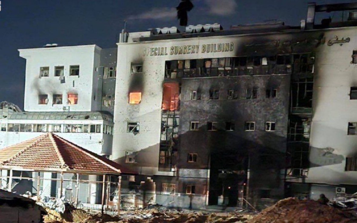 mhdksafa's tweet photo. Israel, which would never bomb a hospital, bombed more hospitals. https://t.co/uOc6WqRTc3