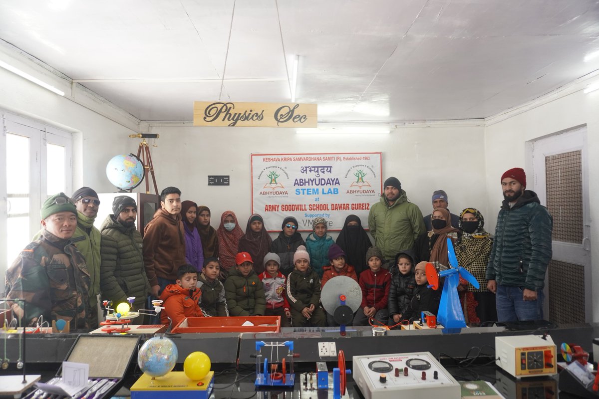 #IndianArmy & #AbhyudayaFoundation unite to launch a Science, Technology, Engineering & Mathematics (STEM) lab at Army Goodwill School #Dawar in #Gurez. This initiative will Empower youth with innovation and hands-on learning.
#YouthEmpowerment 
#YouthInnovation 
#Badaltakashmir