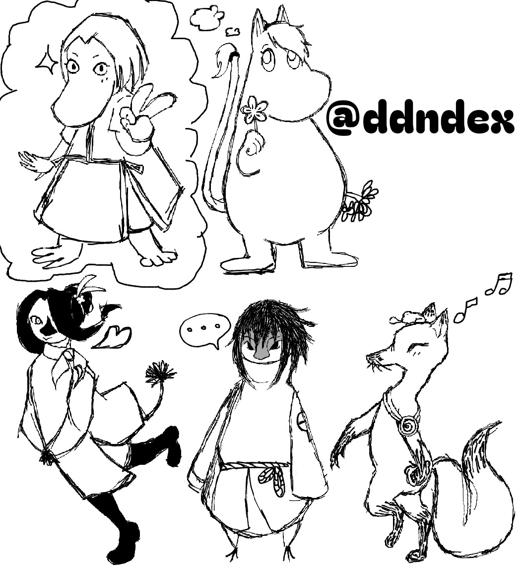 Ddndex's tweet photo. Here you go! My Naruto x Moominvalley doodles. Initially only made 3 but figured 2 more wouldn't hurt lol https://t.co/Vrtam9kNy6