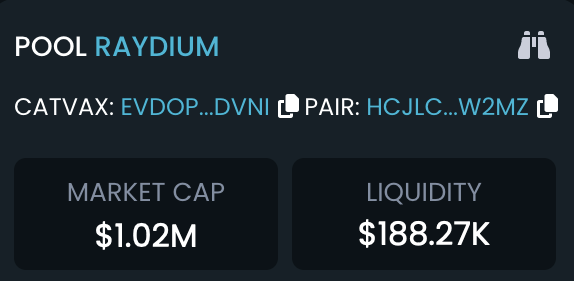 CATVAX_io's tweet photo. $1,000,000 MARKET CAP 🔥🔥🔥 https://t.co/zG0bM9SUEt