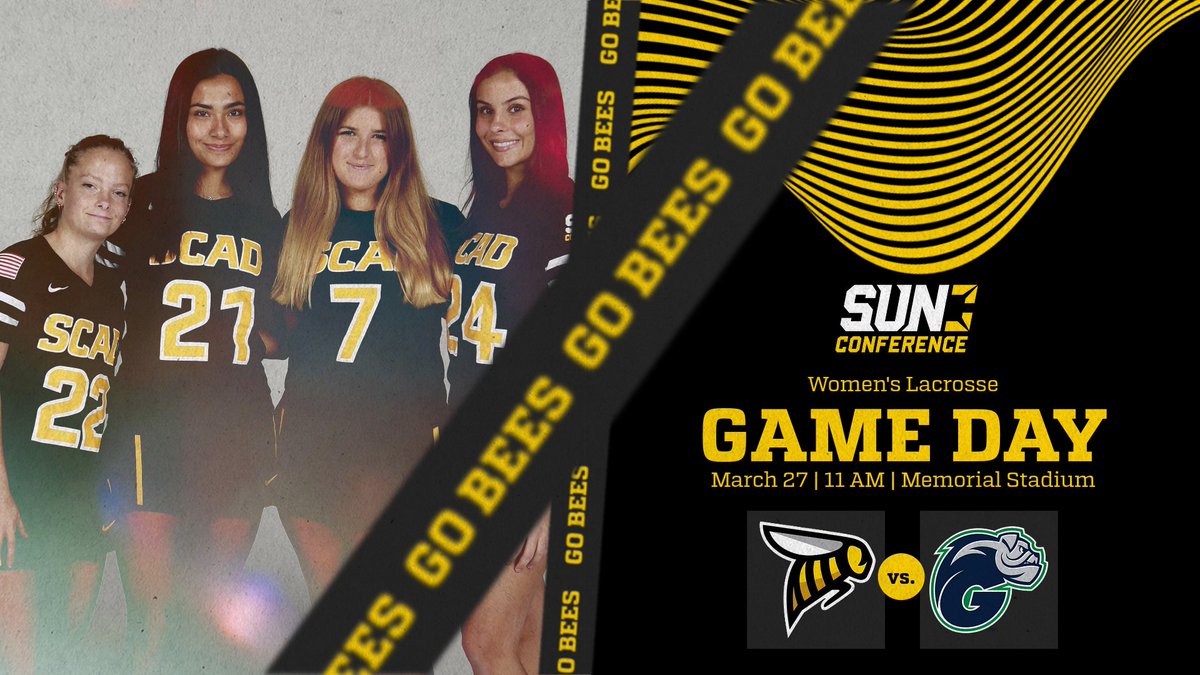 SCAD_SavSports's tweet photo. It's GAME DAY! Come out and support the No. 4 Women's Lacrosse team as they host No. RV Ave Maria University TODAY at 11:00 a.m. at Memorial Stadium!!
#gobees #feelthesting #scadathletics #scadlax #sunconference #naialax https://t.co/hl0xNORqYX