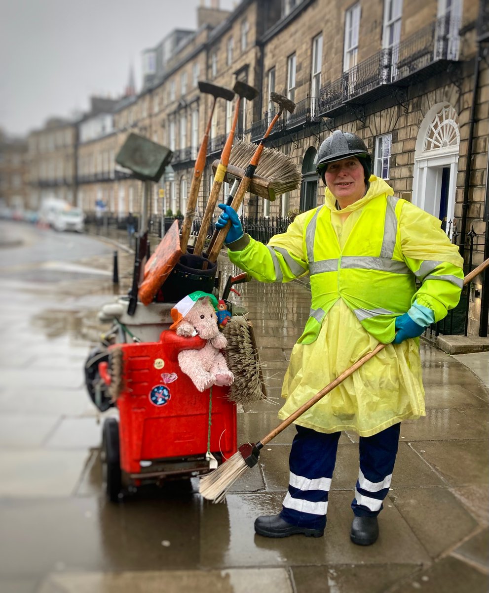 This is West End Perry. It’s very difficult to keep a city centre street clean but he does a great job and does it with a smile - even in weather like today. Say hello next time you see him. #edinburgh