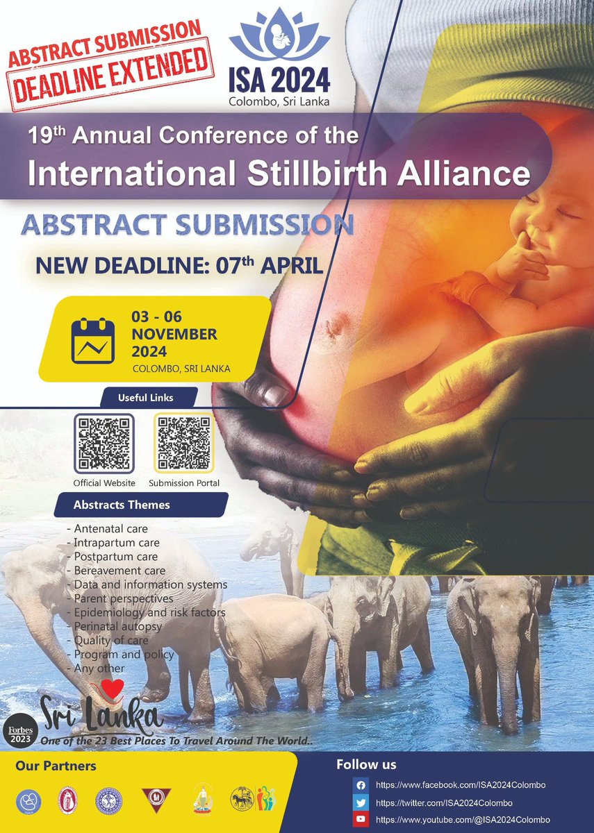 ‼️Abstract deadline extended for #ISA2024 ‼️ 💥7th April💥 Get writing - you don't want to miss beautiful Sri Lanka 🌴🐘🇱🇰🫖