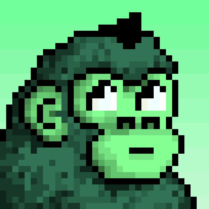 thepixelpuma's tweet photo. For a long time I was eyeing the @CyberKongz Babies market, because I really believe that the collection is massively undervalued. Finally, I was able to snipe one that ticked all the boxes. Say ,Hi‘ to my all green BB Kong. https://t.co/1MIkYBCj1S
