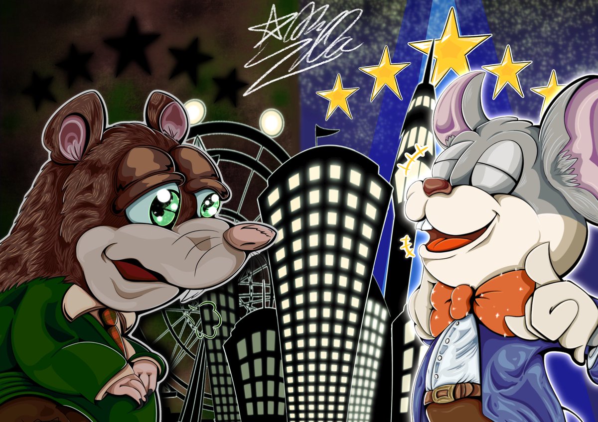 ⭐️🐀
【ラットはマウスに憧れる/A Rat wishes he could be a Mouse】

⭐️憧れだけでは君になれない

Longing is not just enough to become like you🐀

#絵描きさんと繋がりたい 
#イラスト
#みんなで楽しむTwitter展覧会 
#Art祭 
#illustraion