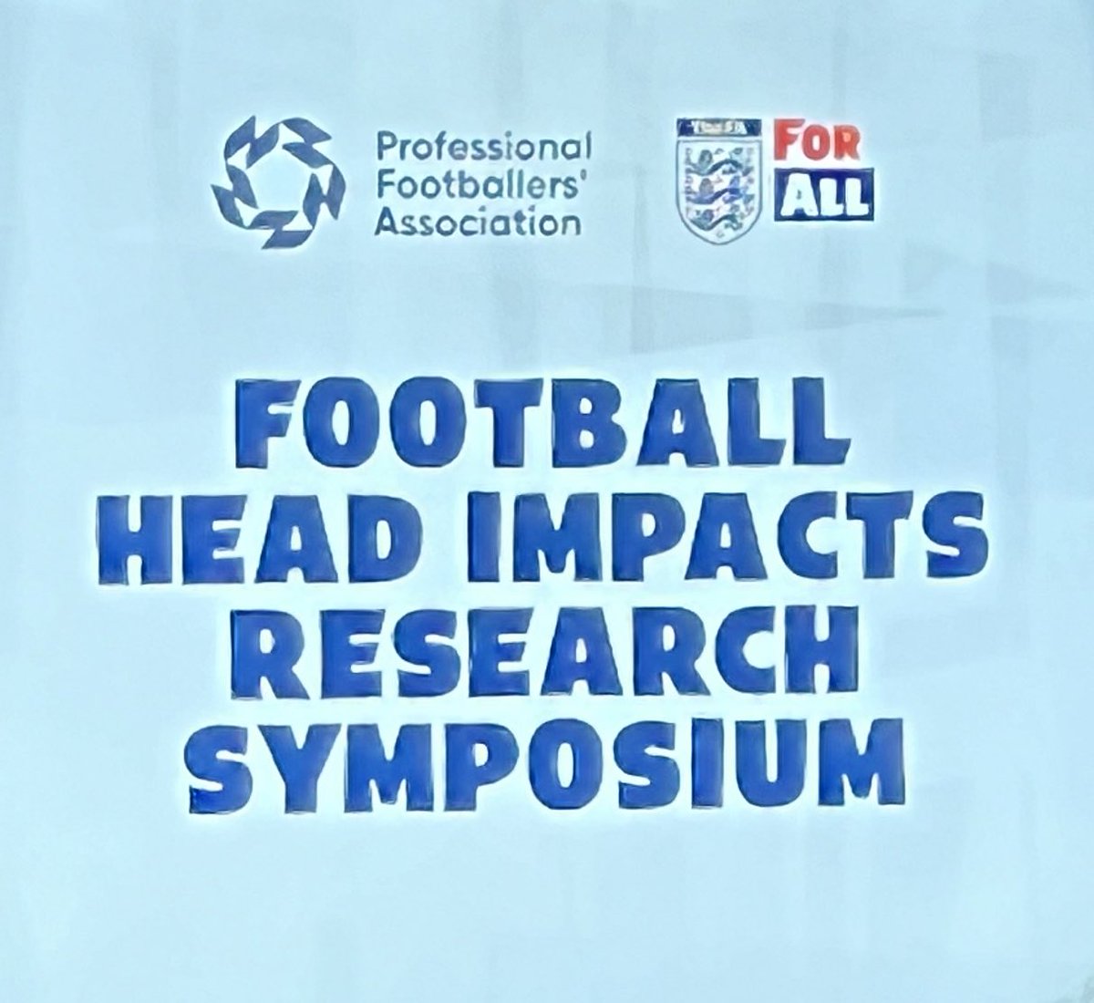 Great to see the @FootballAssoc @PFA taking the issue of head impacts and brain health so seriously — and not a bad venue for a meeting