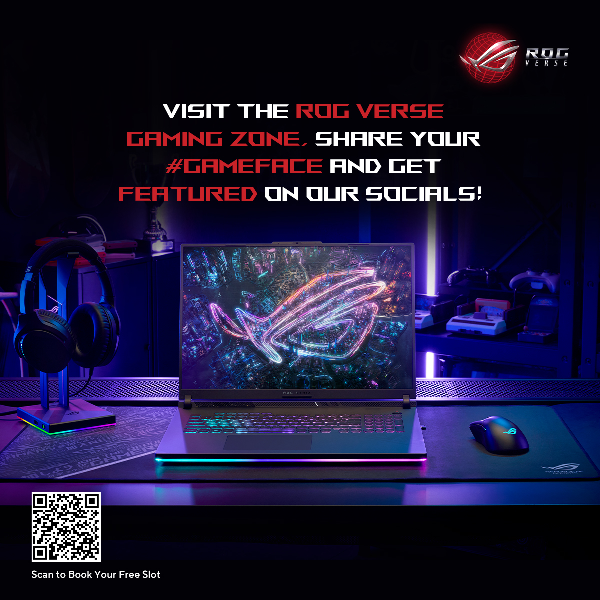 ASUS_ROG_IN's tweet photo. Get your #GameFace on and step into the ROG Verse zone! ๐ฎ๐คณ Snap a selfie or capture your epic gaming moment for a chance to shine on our socials. Don't miss out โ book your free slot today! ๐
Link - https://t.co/UnwCSspPH5
#ROGIndia #ROGVerse #GamingCommunity https://t.co/BbkgCEMefI