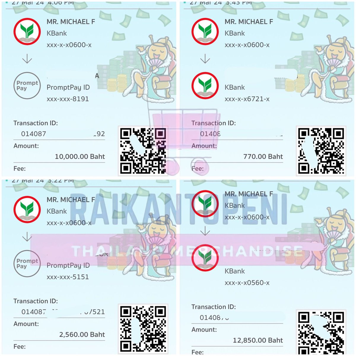 RaikantopeniM's tweet photo. Terima kasih yang sudah menggunakan #JasaTFBaht .
Jasa TF Baht open ya. Bs CO Shopee, Lazada, payment by Promptpay atau CVBaht juga bs.
Bisa DM IG untuk fast respon, maaf jika agak slow respon diwaktu2 tertentu🙏 IG: Raikantopeni.merch_ #Warehousethai #JasaTFbaht #TFBaht #CVBaht https://t.co/2x7ThFXv8L