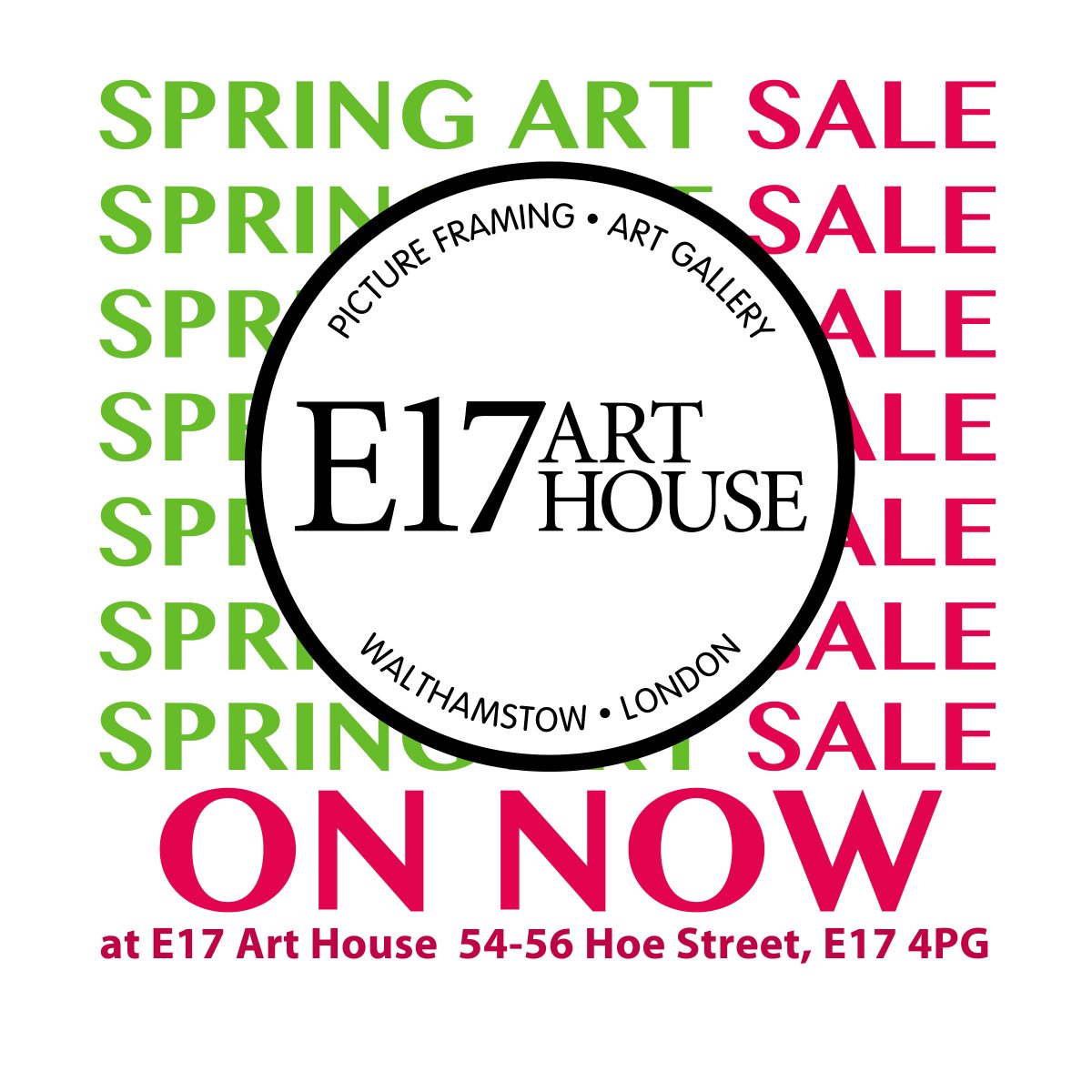 Sale now on! Up to 50% off ART at E17 Art House.
Take home screen prints, etchings, posters and giclee prints, many by local artists. Now's the time to fill your home with art you love. Open 10am-6pm