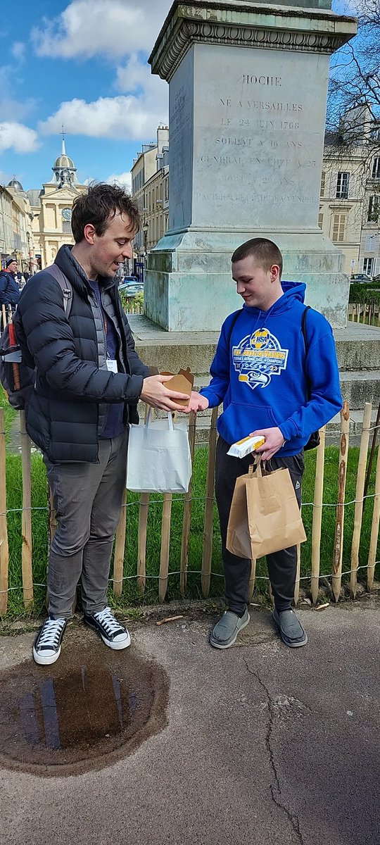 Happy 18th birthday Preston! Getting an extra treat from our tour director Adam.