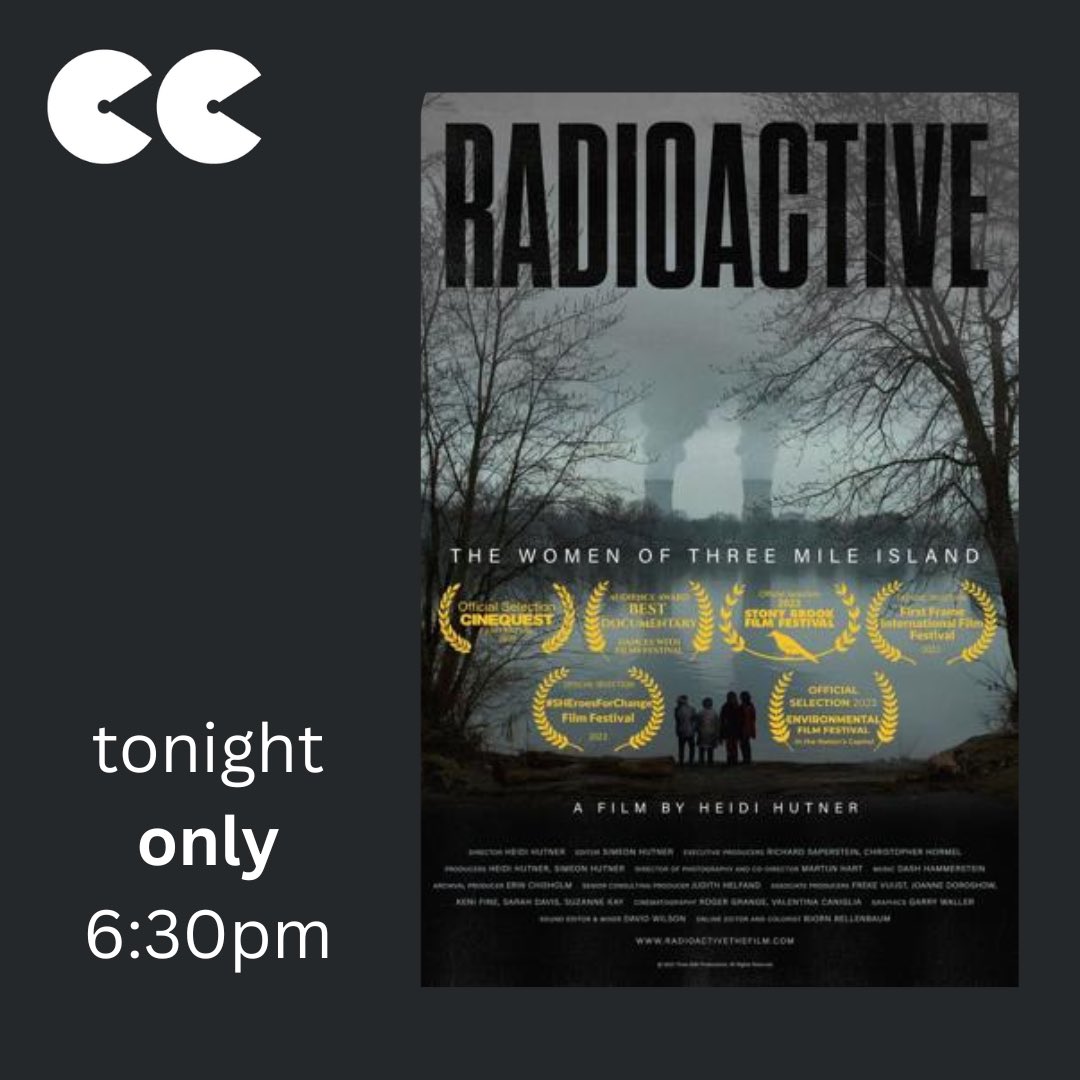 Join us tonight! The Cape Downwinders Presents “Radioactive: The Women of Three Mile Island” an award-winning film about the 1979 Three Mile Island meltdown – the worst commercial nuclear power accident in U.S. history – and its aftermath. It uncovers the never-before-told