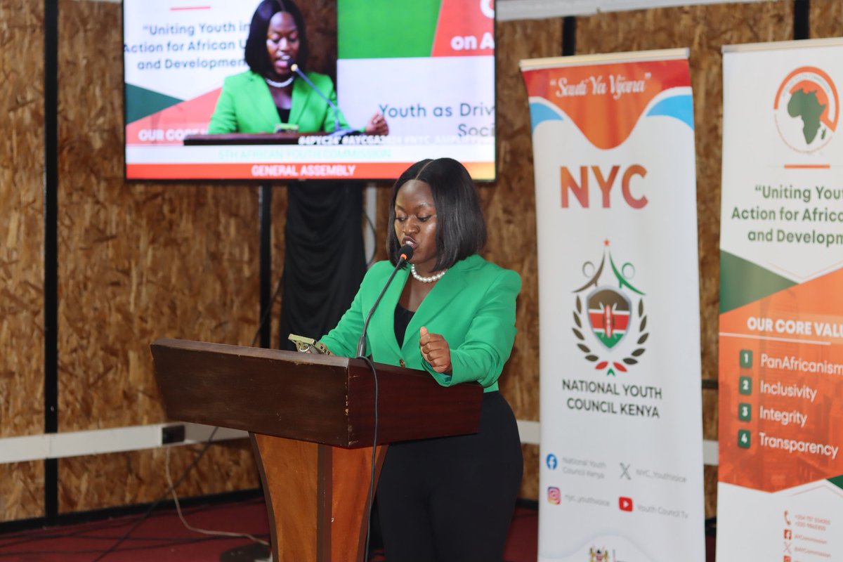 NYC_YouthVoice's tweet photo. The NYC team is today participating in the General Assembly of the #4PYC24
at Bomas of Kenya. This event is crucial as it signifies NYC's engagement in Pan African affairs,reflecting its commitment to international cooperation and youth empowerment. 
#NYC_AmplifyYouthVoice https://t.co/ZPHpclhqhK