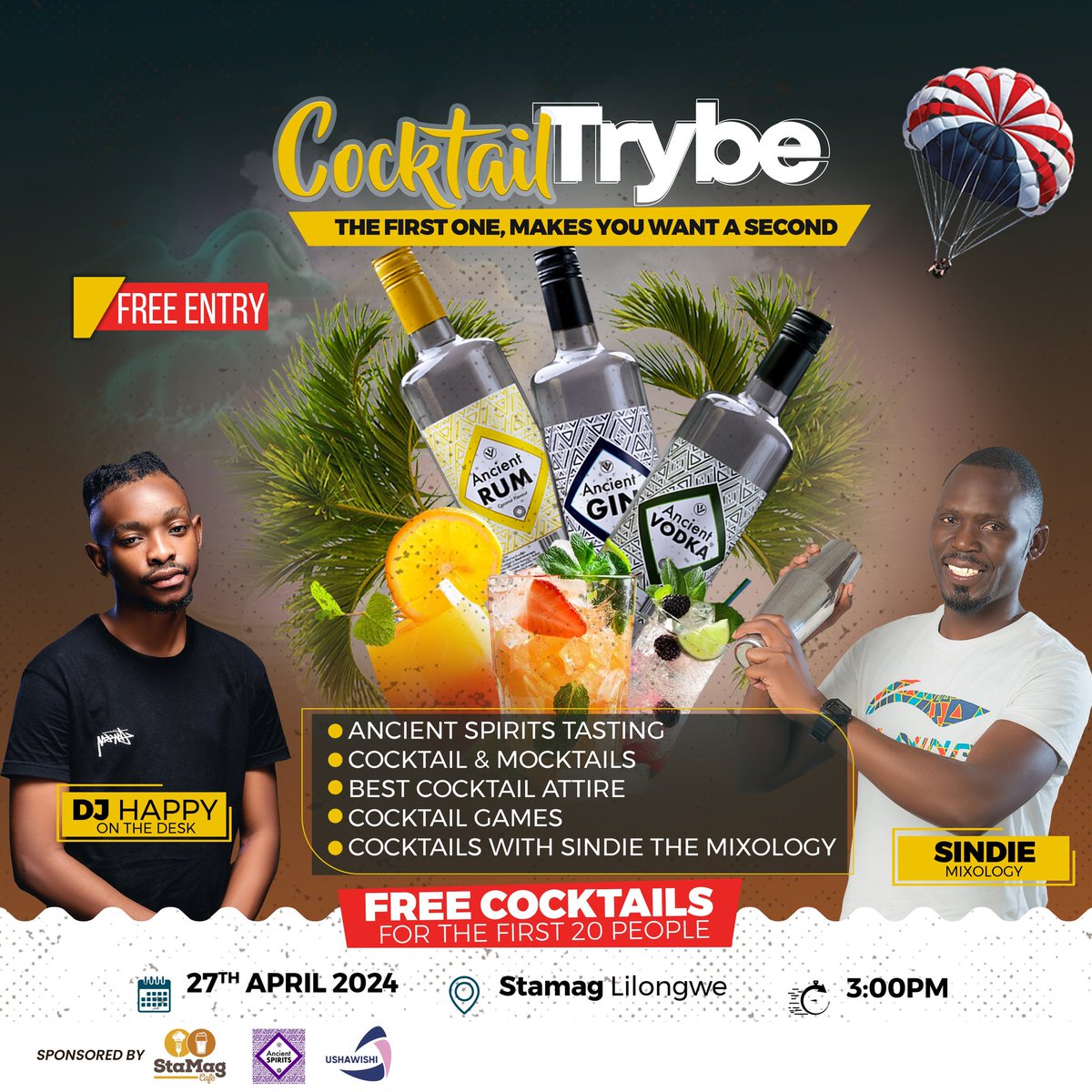 The first ever cocktail event in Lilongwe!

Sip, savor, and enjoy the finer things in life with our tantalizing cocktail creations! 🍹

STAMAG CAFE 📍27 APRIL.