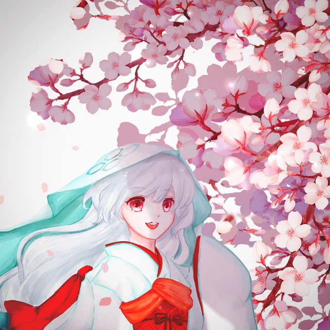 #さくらの日古のさくらイラストと永遠に上げ続けてる鶴丸さんでも載せとこう 