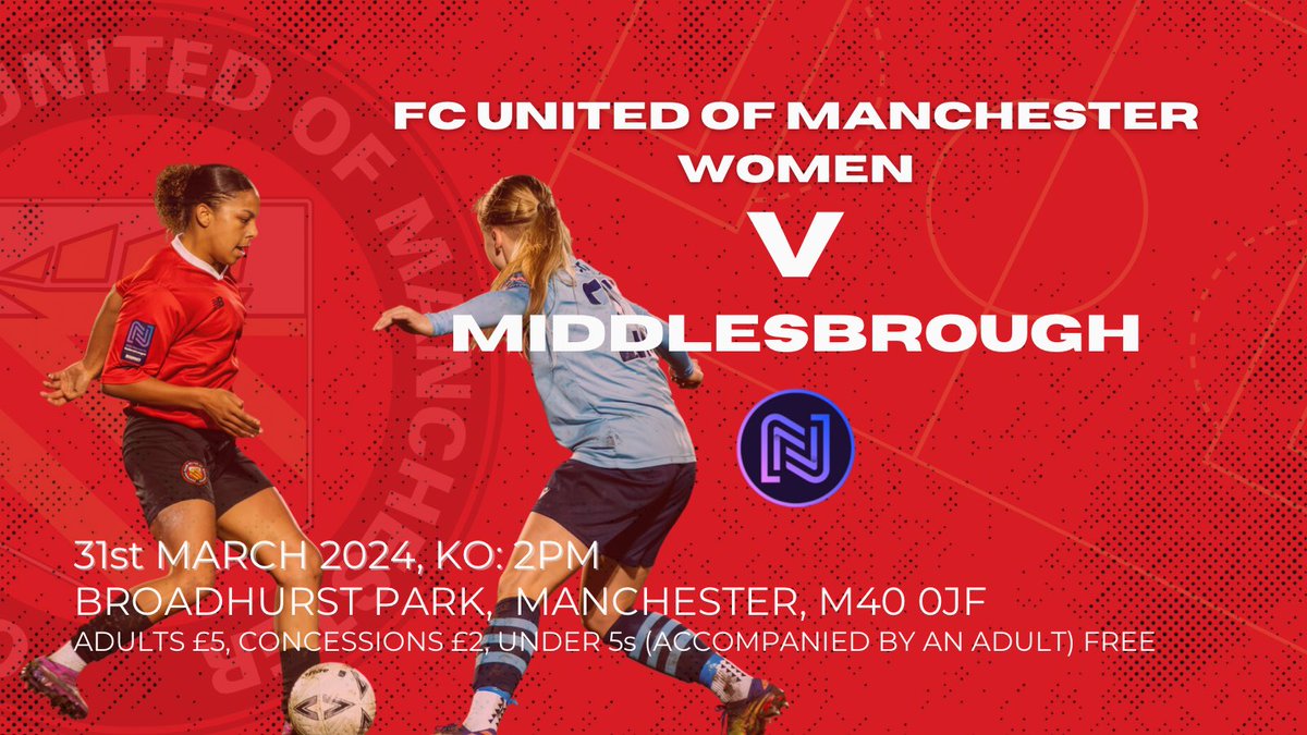 Easter Sunday, there’s only one place to be at 2PM and that’s Broadhurst Park as we host @BoroWomen in our next @FAWNL fixture - bring the family and bring the energy as we enter the last few fixtures of the season! ⚽️💪🔥