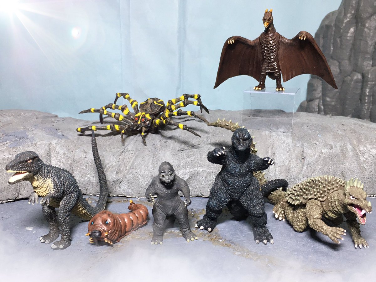 ゴジラ怪獣ソフビHG 二代目ラドン飛行形態 リペイント完成品