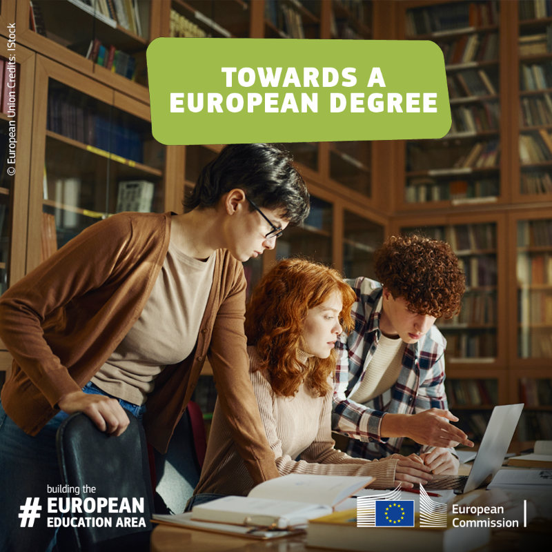 EUErasmusPlus's tweet photo. Uh-oh! The day we’ve been waiting for is here!

We couldn’t be prouder to announce that the College has adopted today a blueprint for a #EuropeanDegree.

A passport to opportunity, opening doors all over Europe to study and train, to embrace the 🇪🇺 identity.