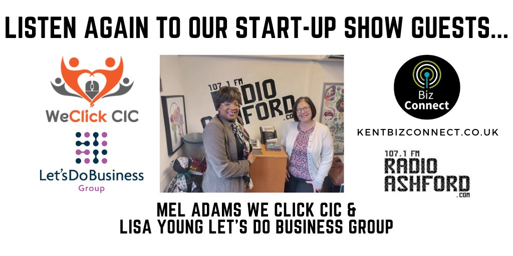 LATEST SHOW: Listen again to our fabulous 'Start-Up' show guests; Mel Adams We Click CIC @InfoIthinks, Lisa Young Business Support Adviser Let's Do Business Group @ldbgroup. #Kent #Essex #Sussex #Business #Startup #Support #HerBiz; kentbizconnect.co.uk/episodes/