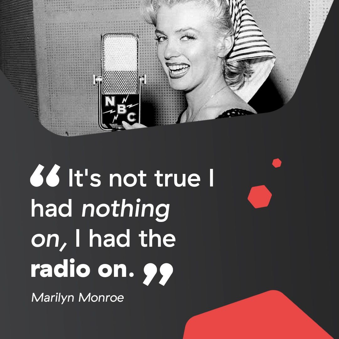 I think we can all relate to Marilyn 😂 #radio #music #marilynmonroe