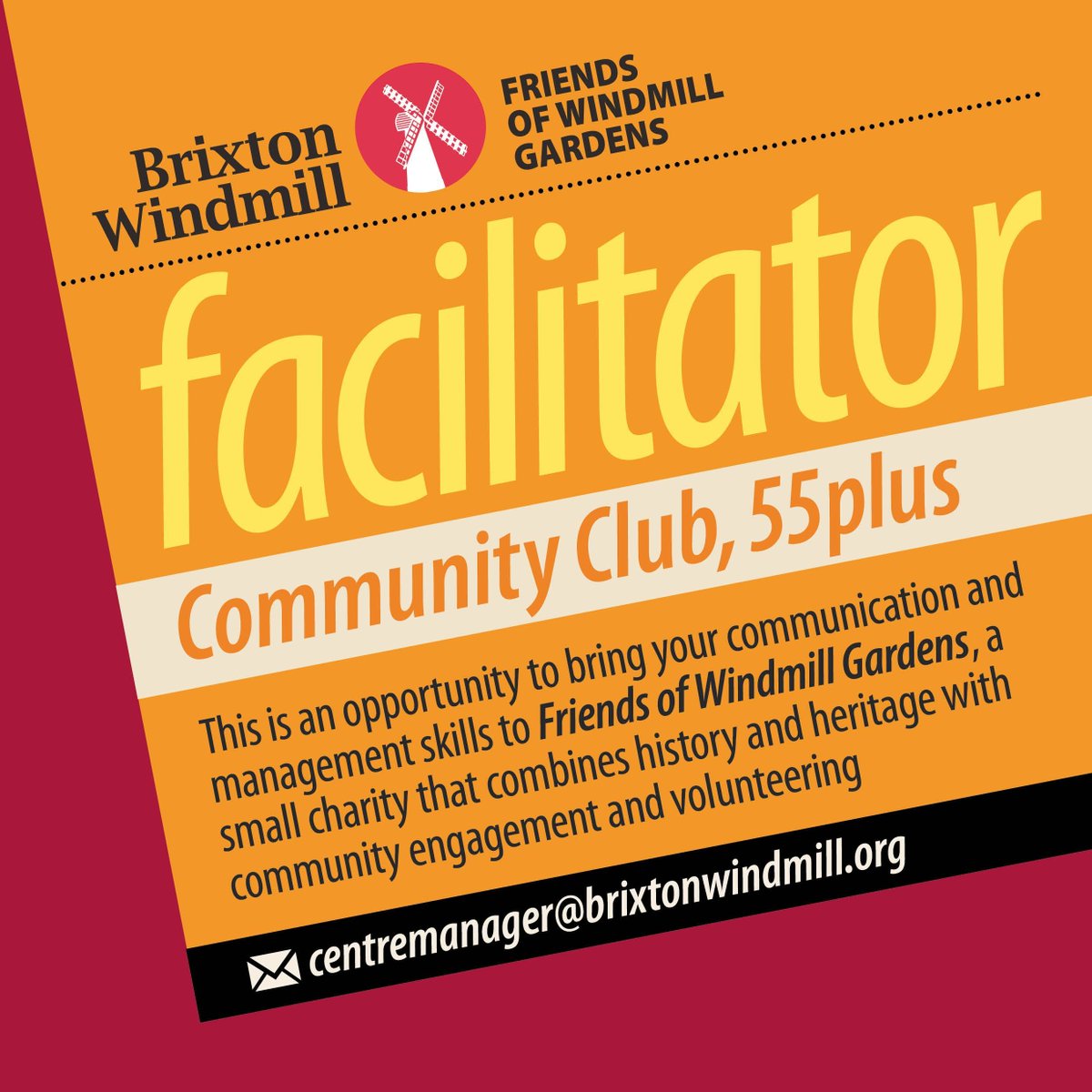 Lovely new paid role available here - we are looking for a new Community Club Facilitator for our Thursday club. Help plan activities, lunch and more! Deadline 5 April. buff.ly/3UwT6oR