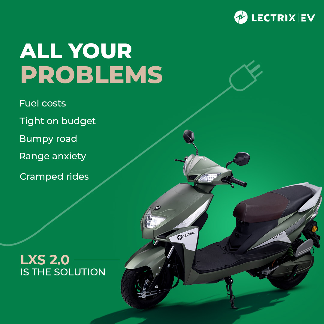 LectrixEV's tweet image. Ditch the ordinary and ride the extraordinary with extra leg space, longer seat, more range, and broader tyres - all of this at a pocket-friendly price.
#LectrixEV #SmartScooter #EScooter #PocketFriendly