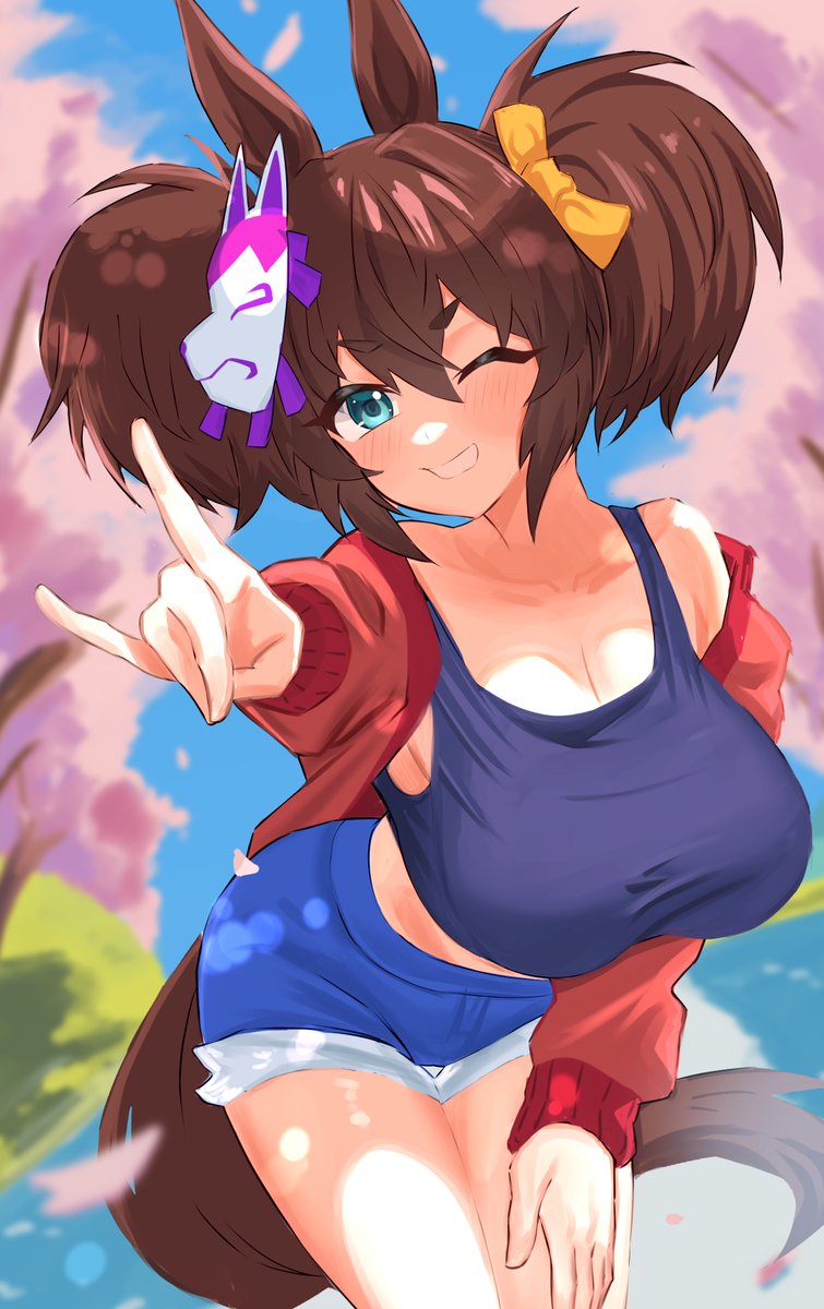 hakurogi's tweet photo. 春の時期　つまり、お花見でぃ！！
#ウマ娘　#イナリワン https://t.co/1LPIyRreWl