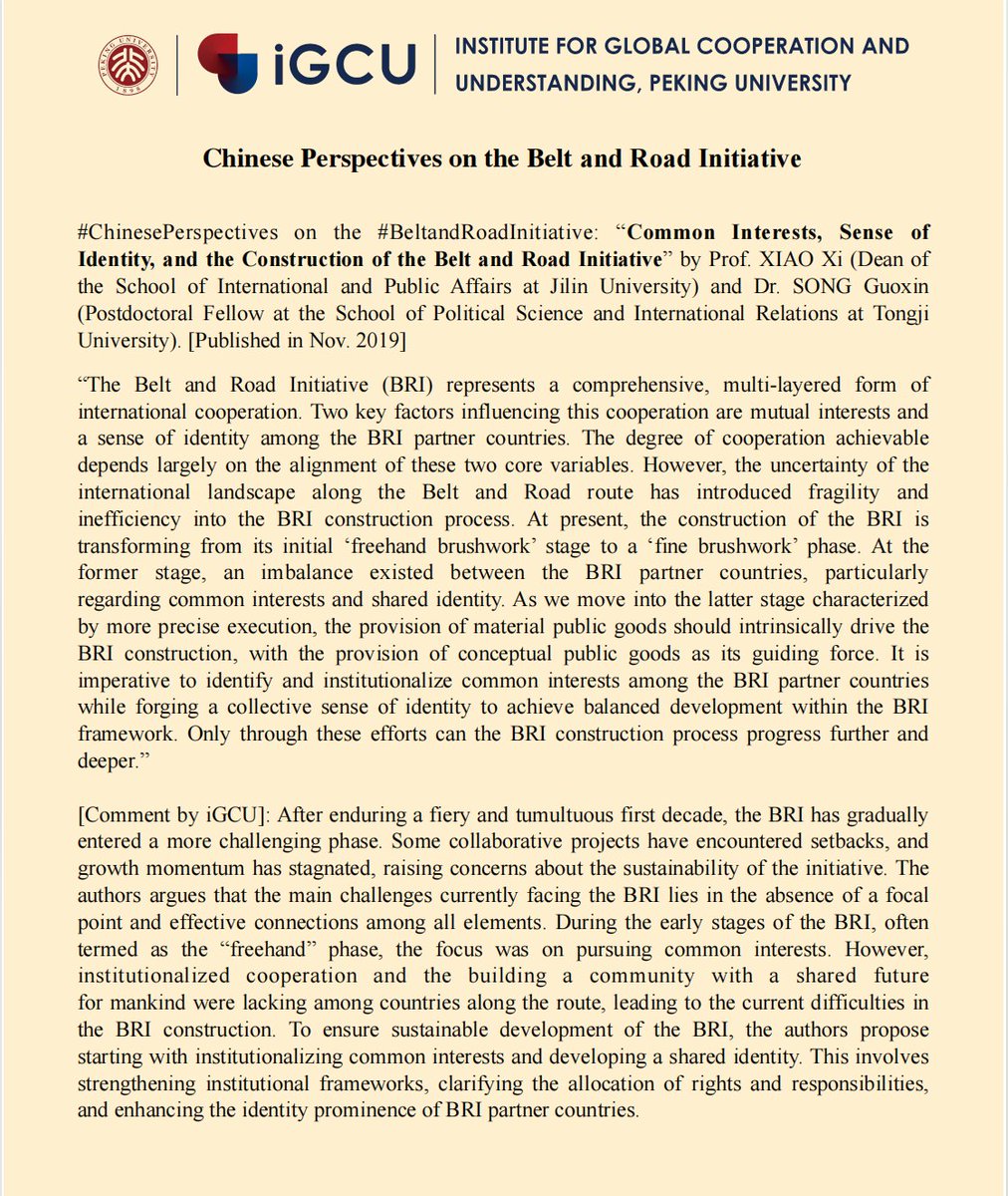 How can we ensure the sustainability of the BRI construction, and what challenges hinder international cooperation among the BRI partner countries? Check out this piece by Prof. XIAO Xi and Dr. SONG Guoxin to learn more! #ChinesePerspectives on the #BeltandRoadInitiative