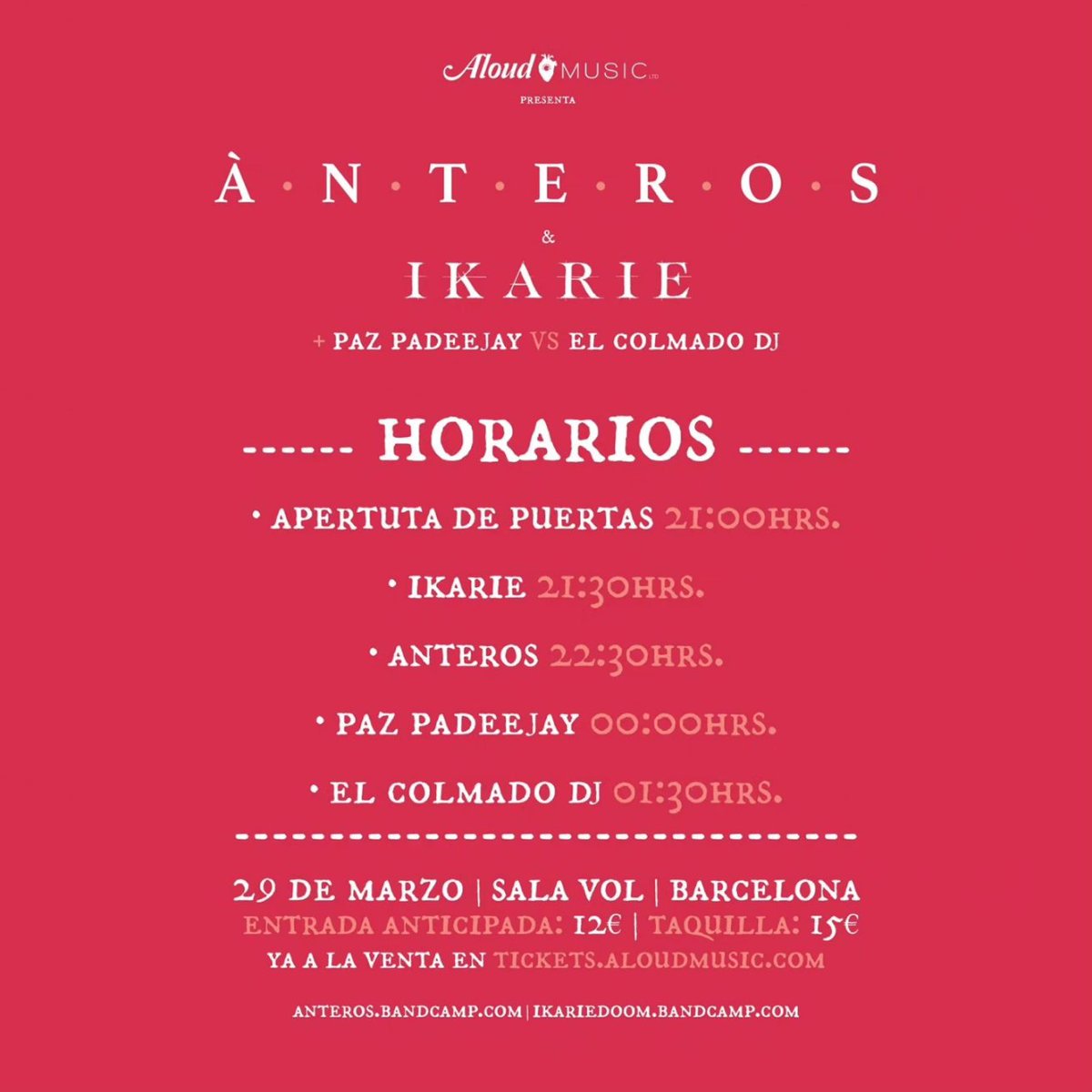 Horarios del viernes 🖤