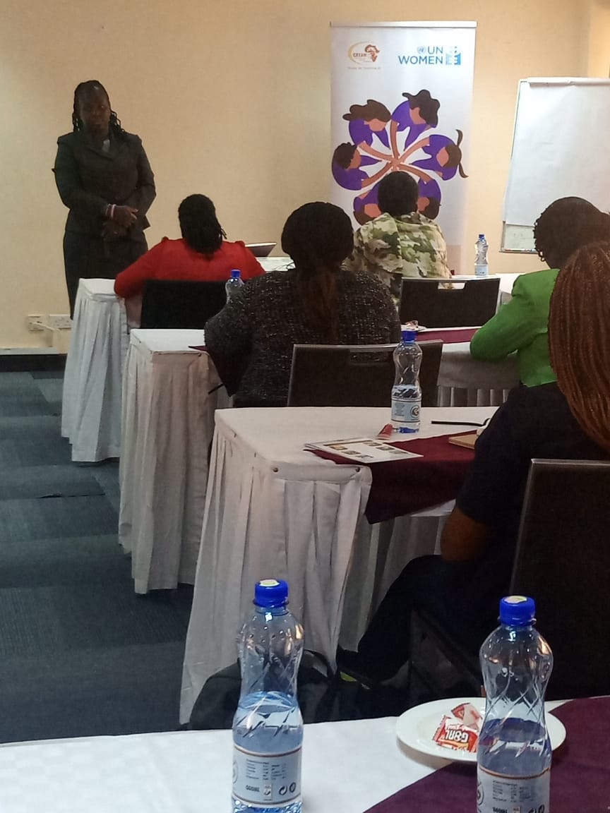 CREAW is currently conducting a training for Court Users committee on prevention and response strategies focusing on adjudication of SGBV laws with the support of UN-Women. 'Wajibika na Unawiri' focuses on Safeguarding the Rights of SGBV survivors through Access to Justice