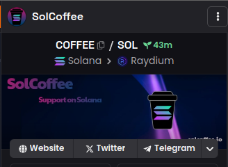 DexScreener updated:

$COFFEE