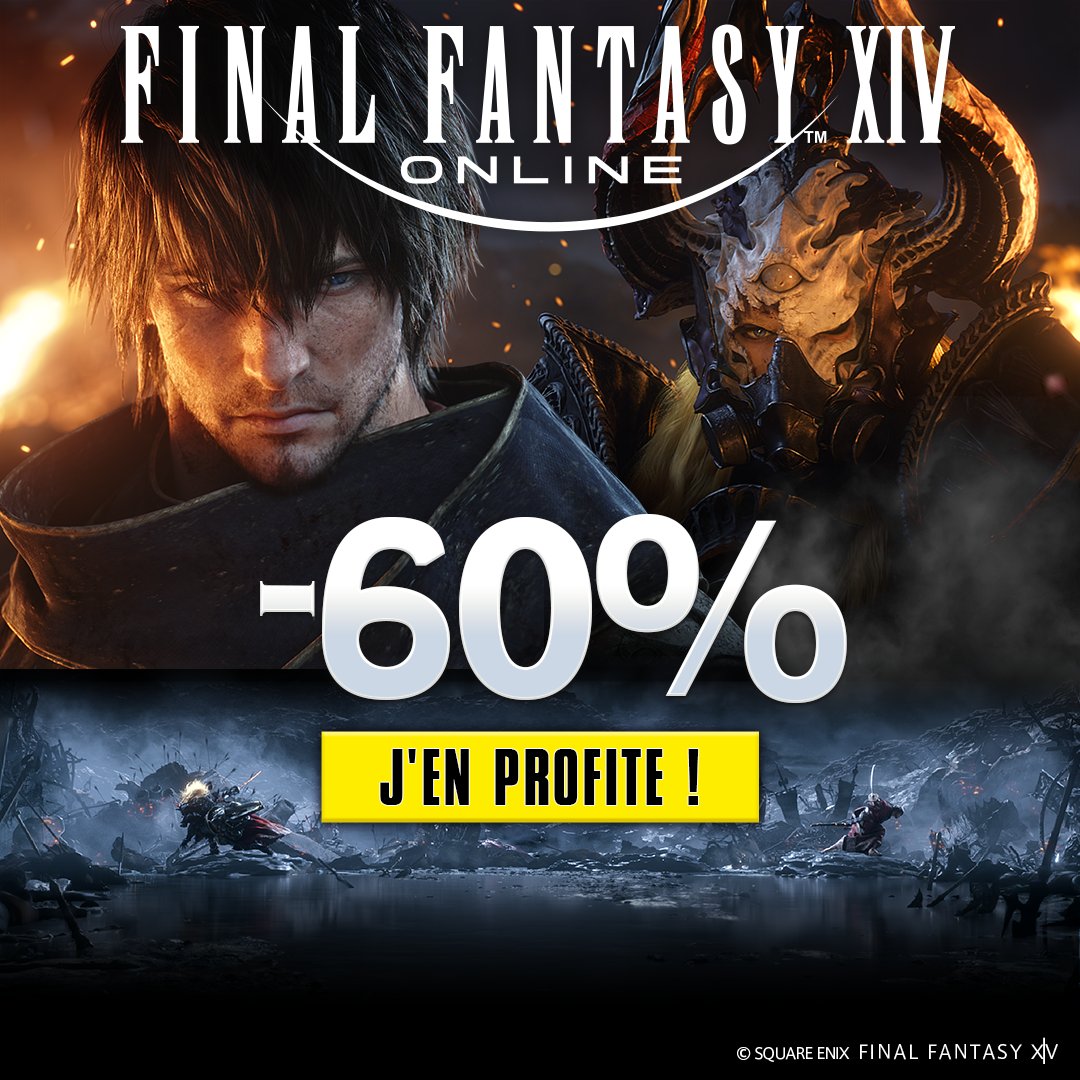 C'est vraiment le meilleur moment pour se lancer sur le jeu parce que #FFXIV est à -60% ! 👏 sqex.to/VqTdx Invitez un ami à venir partager vos aventures ou découvrez de nouveaux horizons avec les extensions que vous n'avez pas encore ! 🎉