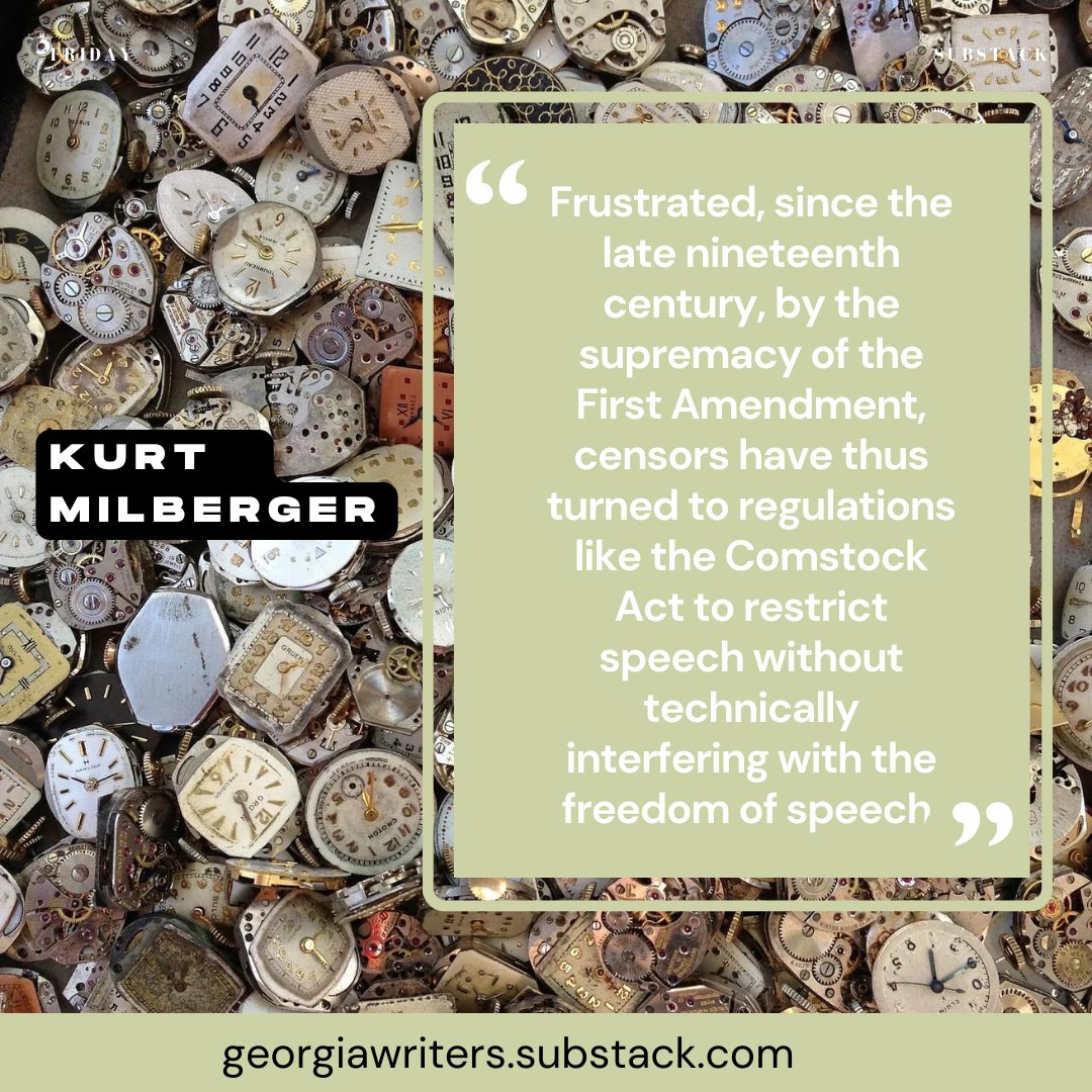 Check out our new column “On the Tradition of Institutional Censorship in the United States” by Kurt Milberger. 🔗 georgiawriters.substack.com 🎗️Georgia Writers Members receive free access to all of our substack. More info in bio ☝️ #substack #georgiawriters