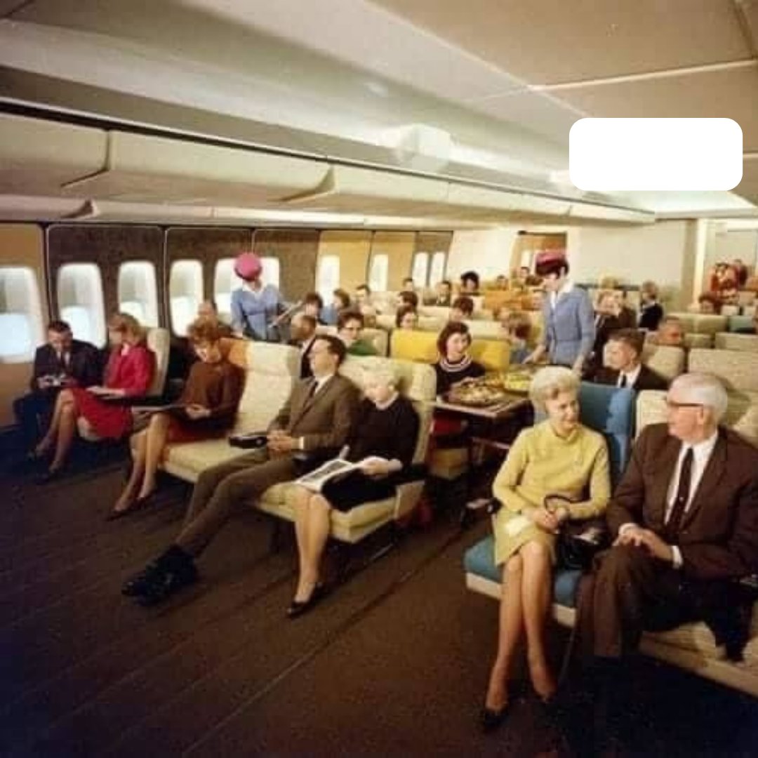 Boeing 747 economy seats in 1970 😮