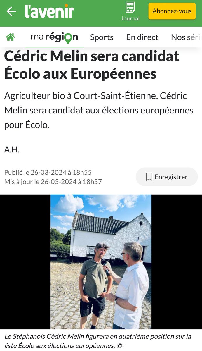 Le parti sectaire et extrémiste @Ecolo ne connaît pas le culot.
Ainsi, après le scandale des #TiersLieux que nous avons révélé, et sur les agissements douteux de Cedric Melin dans cette affaire, le voilà candidat à l’EURSS. 
Plus on est pourri, au plus on est haut dans ce parti.