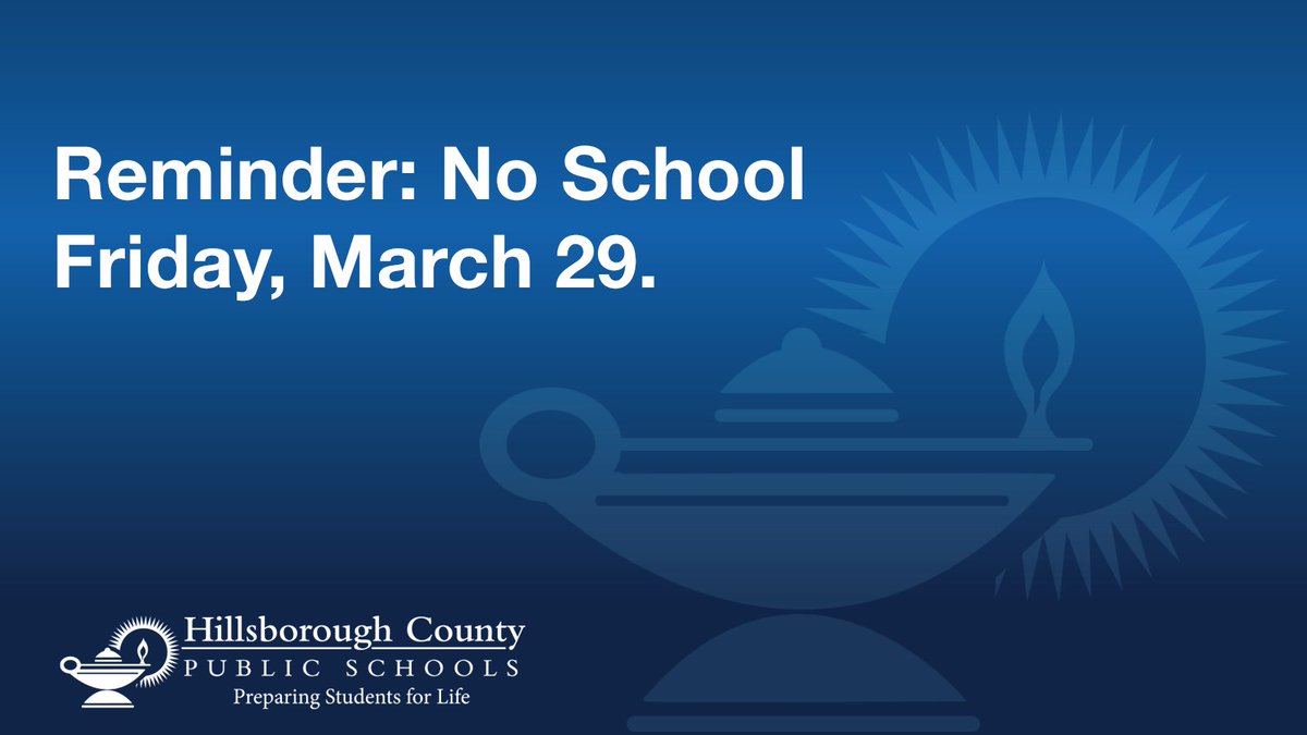🗓️📚Friday, March 29 is a non non-student day. Students will return to school on Monday, April 1.