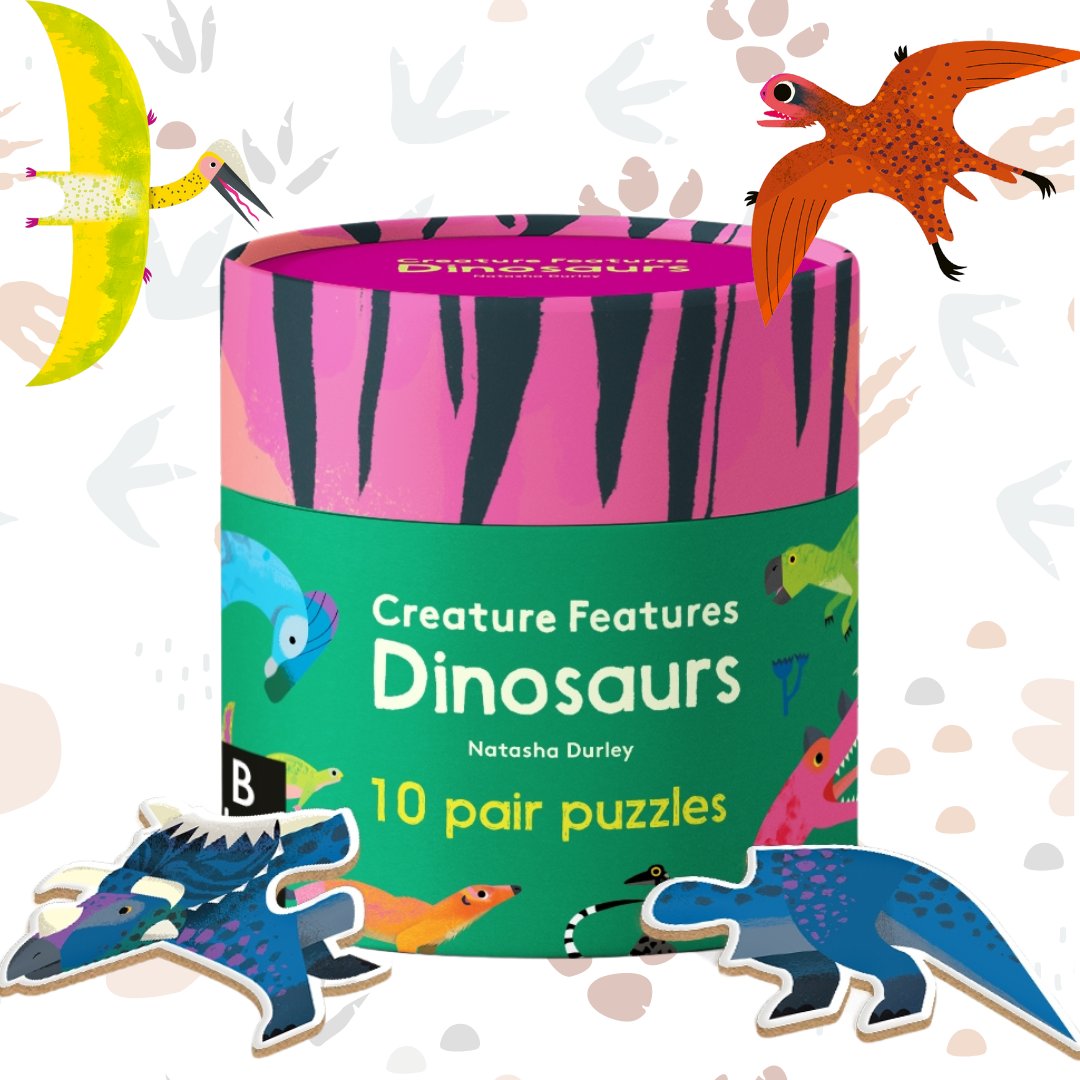 We're so excited to share our new puzzle sets, with 20 puzzle pieces 🧩 🐯 Creature Features Jungle ➡️ lnk.to/CreatureFeatur… 🦖 Creature Features Dinosaur ➡️ lnk.to/CreatureFeatur… Designed by @NatashaDurley Out 11 Apr!