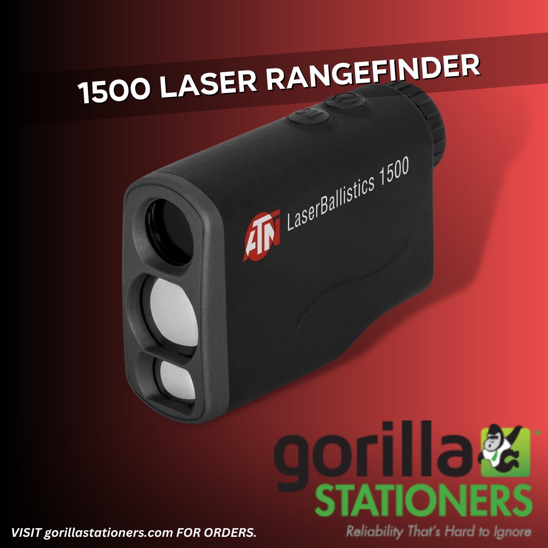A rangefinder has to be accurate and has to be long-range. Get this 1500 Laser Rangefinder to achieve the qualities that you need for a rangefinder. Check this out: gorillastationers.com/collections/ha… #GorillaStationers #HardwareSupplies #Office #OfficeProducts #HardwareProducts