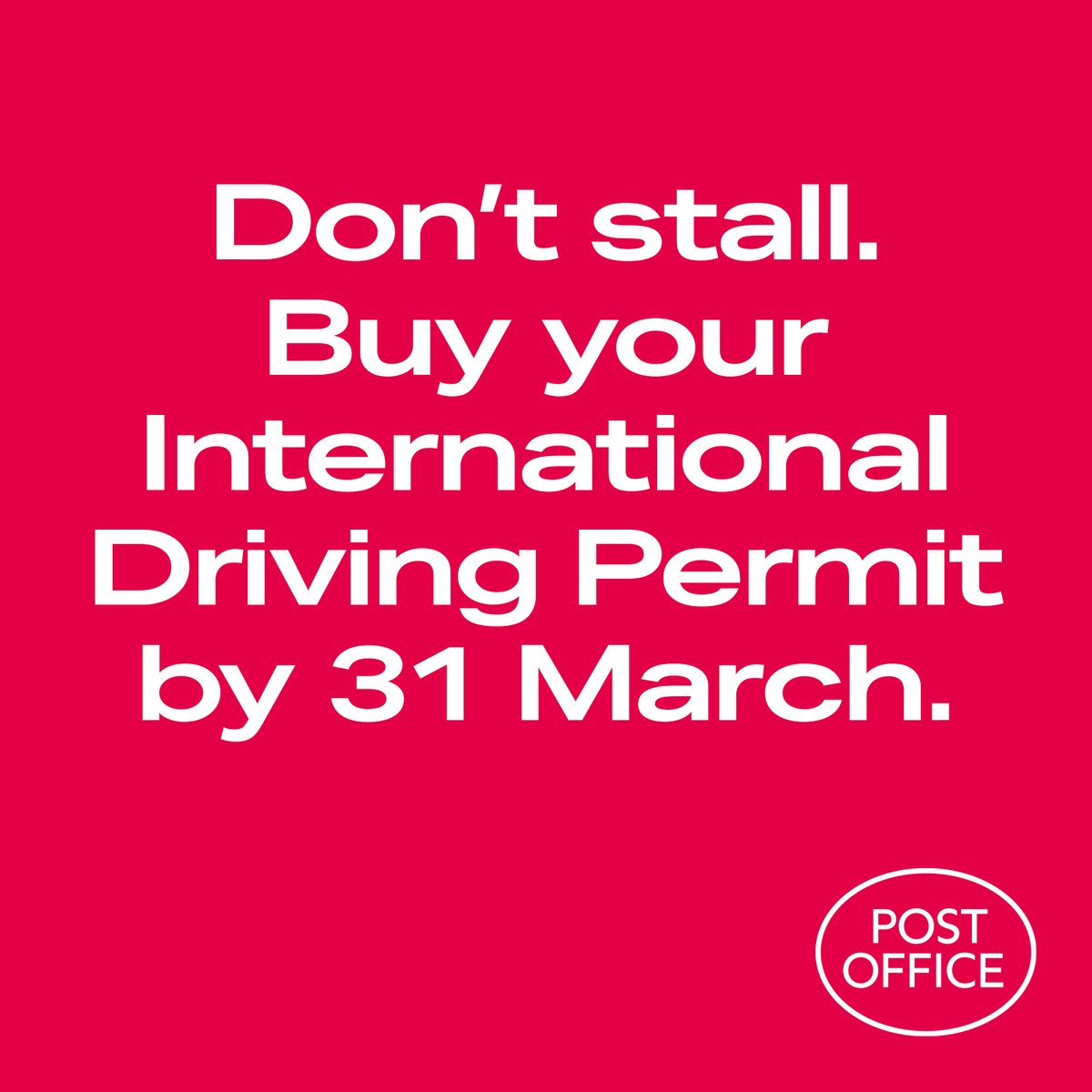 🚨You only have until this weekend! 🚨 International Driving Permits will no longer be sold here after March 31. If you’re planning on driving abroad🚘🗺️, Pop into branch to get yours today!