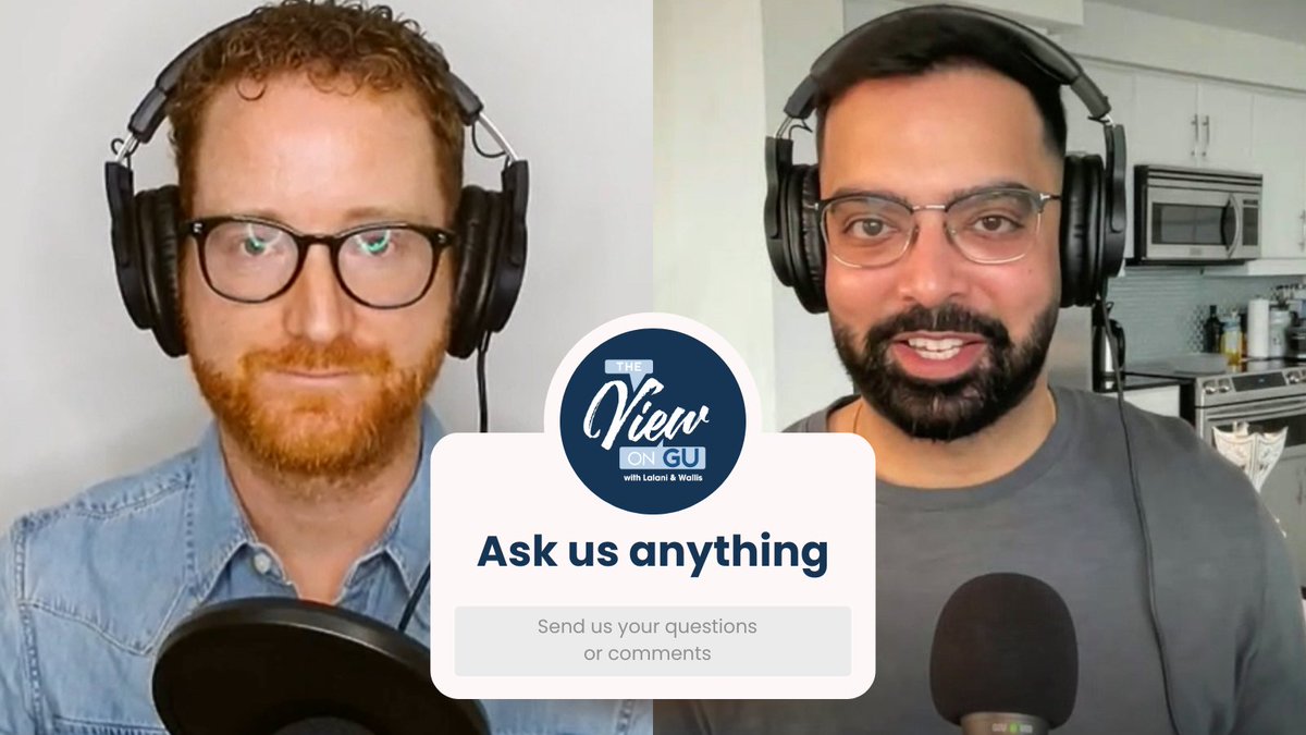 Thanks to everyone who has tuned into #TheViewOnGU! We’re getting ready to film new episodes - but first, @lalanimd + @WallisCJD wanted to open up the floor to YOU. Reply with your questions about genitourinary cancers, #ASCOGU or any other topics that you’d like us to cover. 👇