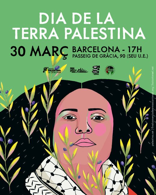 luchainternacio's tweet photo. El 30 de març commemorem l'aniversari de la vaga general de 1976 en resposta al pla de robatori de terres palestines per convertir-les en colònies d'Israel. Sortim al carrer per reclamar al govern espanyol que trenqui relacions amb Israel per aturar el genocidi a #Gaza https://t.co/N6SVhFwZuu