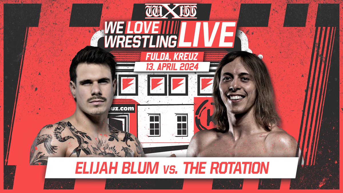 Matches für wXw We Love Wrestling LIVE in Fulda Auf diese Begegnungen kannst du dich im KUZ Kreuz in Fulda freuen: - @ahurasexy vs. @marik_anil - @wtchbtch_ vs. @StephMWrestling - Elijah Blum vs. @TheRotatiOnline Willst du diese Matches live sehen? Dann solltest du dir jetzt