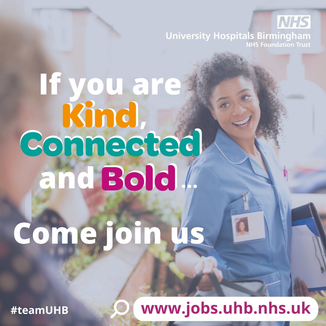 📰 Weekly vacancy bulletin Our community teams are an essential part of #teamUHB, providing excellent care to our patients and each other. We are not just a great place to start your career, but to progress to your next step as well. 🔍 orlo.uk/uhb_jobs_A6DjM