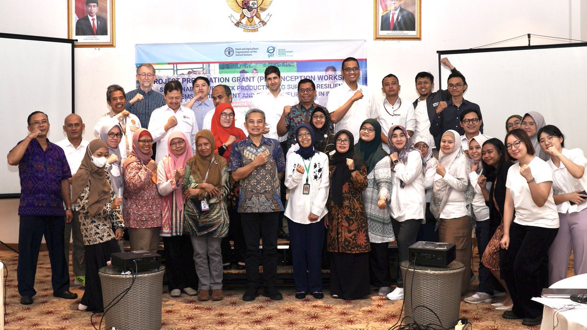 ✅ Stakeholder engagement ✅ Program clarity ✅ PPG studies planning The Project Preparation Grant (PPG) Inception Workshop has ended but the journey just began! We thank all partners for their insightful contributions 🇮🇩 Let's shape the future of #agriculture together ✨