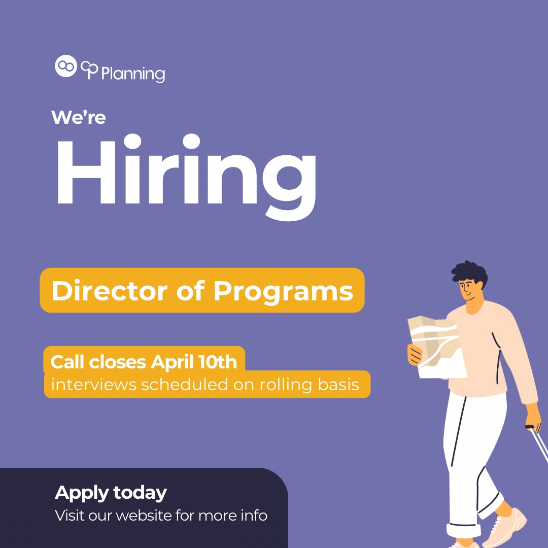 Looking for a new opportunity to create impact? We’re hiring for Director of Programs. Call closes April 10th. Interviews scheduled on rolling basis. More info -> cpplanning.ca/director-of-pr…